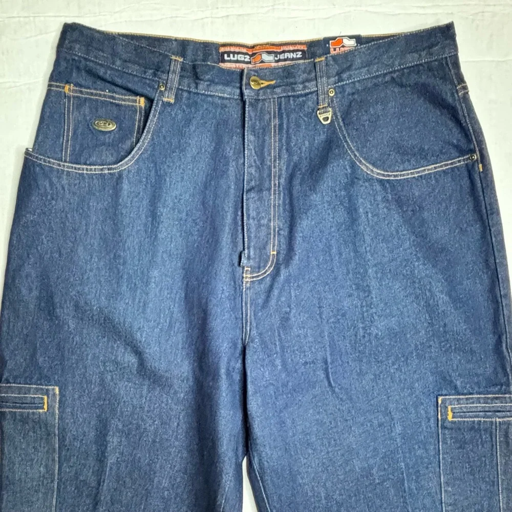 Vintage Dead Stock Y2K LUGZ Baggy Fit Cargo Denim Jeans